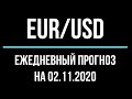 Прогноз форекс - евро доллар, 02.11.2020. Технический анализ графика движения цены. eur/usd