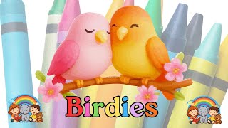 Two Little Birds Coloring Live | Lovely Birds Coloring Time | Birds Coloring with Pencil Colors screenshot 1
