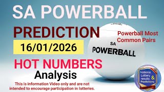 SA Powerball Prediction 16 January 2026 | Hot Numbers Analysis | 16-01-2026