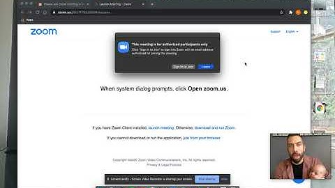 Authenticated users only - zoom login issues