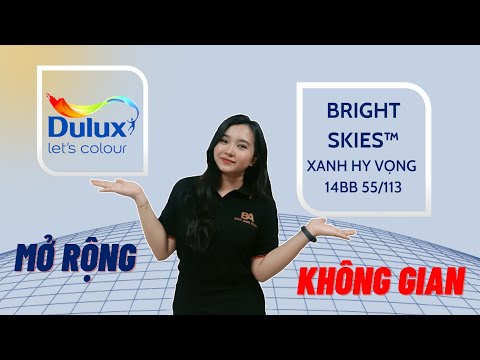 Dulux Bảng Màu - Màu sắc sơn Dulux 2022 | Cách mở rộng không gian với màu xanh hy vọng Bright skies 14BB 55/113