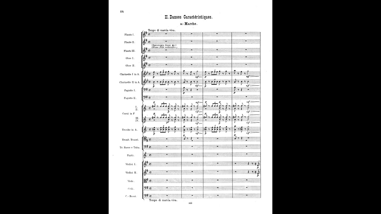 Tchaikovsky The Nutcracker Suite "March" (Score) YouTube