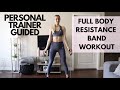 Full Body Resistance Band Home Workout |  20 minute real time circuit