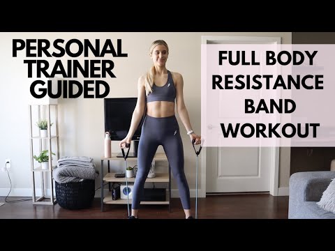 Full Body Resistance Band Home Workout |  20 minute real time circuit