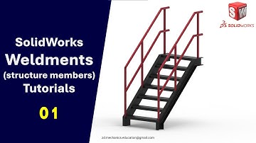 SolidWorks Tutorial: Industrial Stair Design with Weldments & Sheet Metal #solidworks #weldments