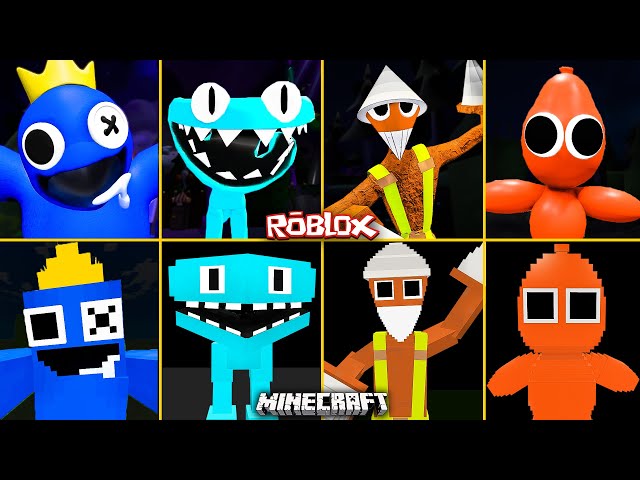 ROBLOX Rainbow Friends Chapter 3 ALL JUMPSCARES vs MINECRAFT #7