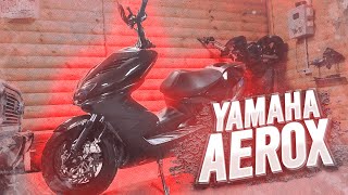 Чёрный плащ/YAMAHA AEROX/RichRussianKids