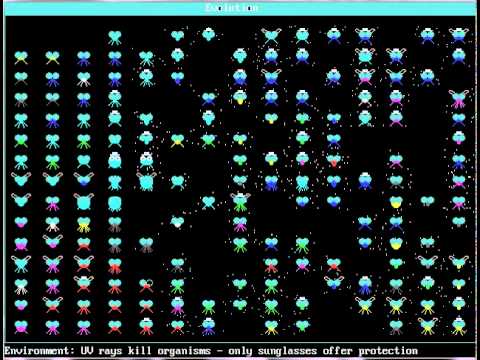Old school graphical simulation inspired by genetic algorithms - II