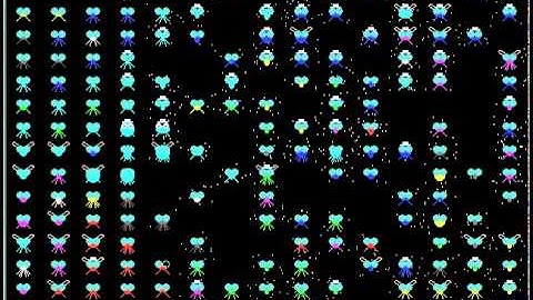 Old school graphical simulation inspired by genetic algorithms - II