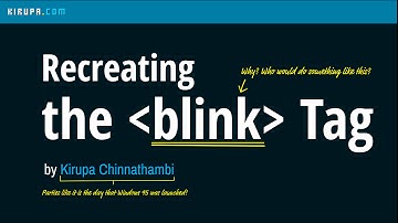 Recreating the Blink Tag