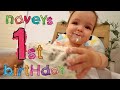 NAVEYs 1st BiRTHDAY!!  Cake & Presents with little miss Navey on her bday! balloon wake up tradition