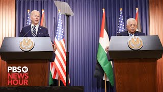 WATCH: President Biden holds joint briefing with Palestinian President Mahmoud Abbas