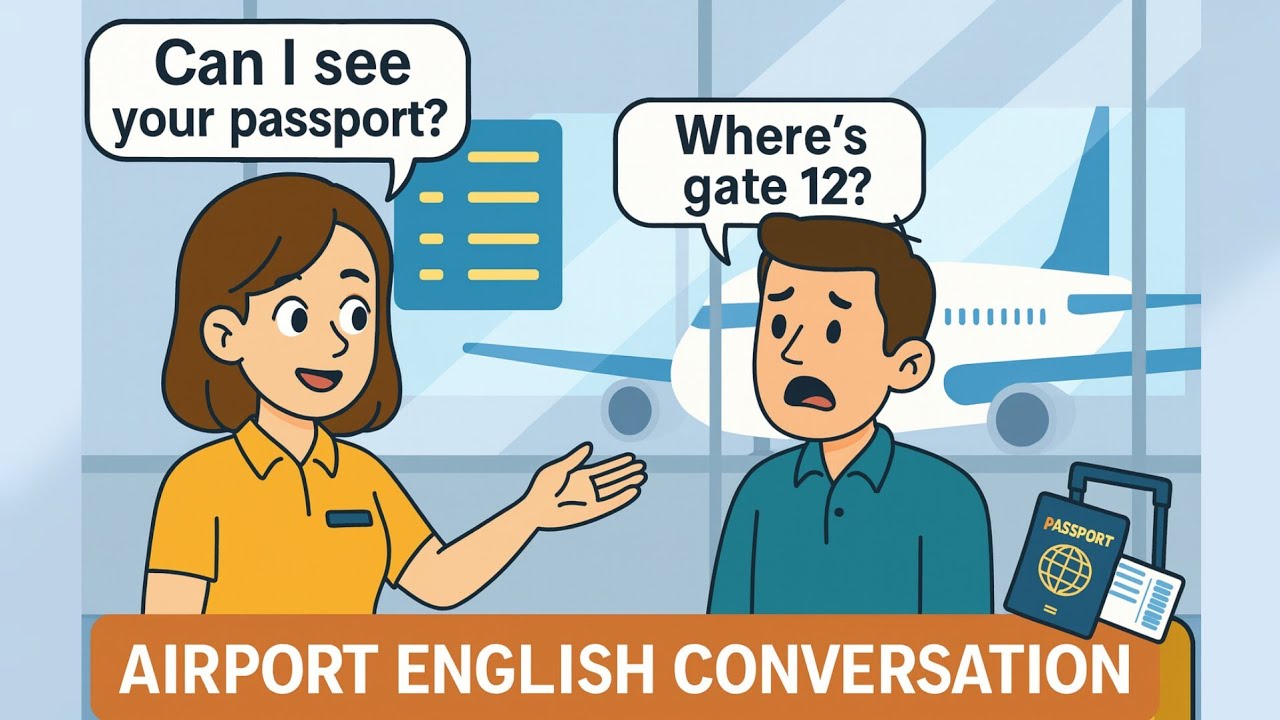 Easy English for Airport ✈️|English Podcast 1|English conversation 🗣📈