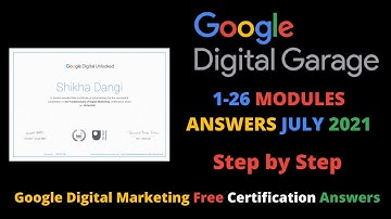 Google Digital Marketing Course Answers 🔥🔥 | Google Digital Marketing Course Answers Module 2021