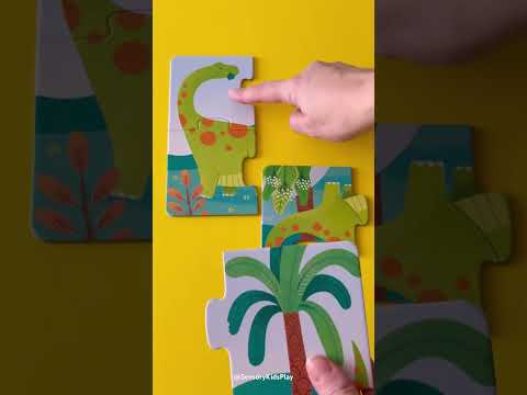Kids Puzzles With Dinosaurs Sensorylearning Puzzles Kidslearning Preschool Preschoolactivities
