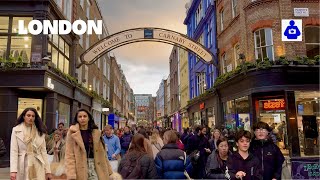 London Walk 🇬🇧 Tottenham Court Road, Leicester Square to Carnaby Street |Central London Walking Tour