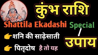 कुंभ राशि शनि की साढ़ेसाती चल रही है,या पितृदोष है तो यह उपाय जरूर करें|Shattila Ekadashi 2024|