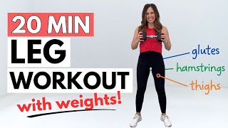 20 MIN Lower Body Dumbbell Workout - Great for Beginners 🔥 LEG BURNER 🔥