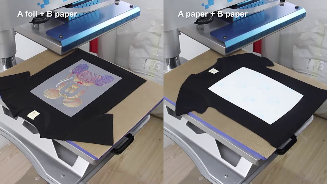 Self Weeding Transfer Paper on Dark Tshirts with White 