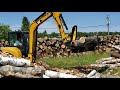 Firewood Processor - Halverson HWP-120 on a Cat Mini Excavator