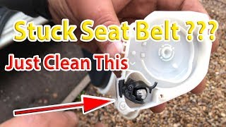 How to fix repair a stuck seatbelt  Ford KA Stuck Seatbelt