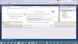Fix cannot open service on computer '.'  in C#