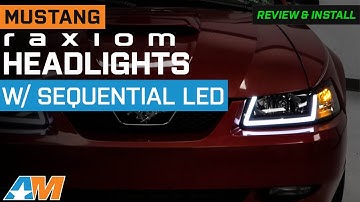 1999-2004 Mustang Raxiom Axial Series Headlights with Sequential LED Bar Review & Install