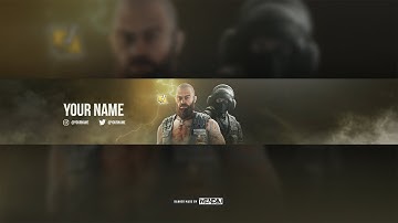 [FREE] Bandit - Rainbow Six Siege YouTube Banner TEMPLATE! (.PSD) #R6S
