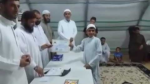 تكريم الفائزين في مسابقة القران الكريم في مخيم تل ابيض