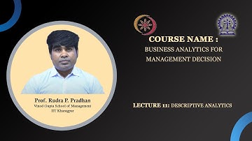 Lecture 11 : Descriptive Analytics