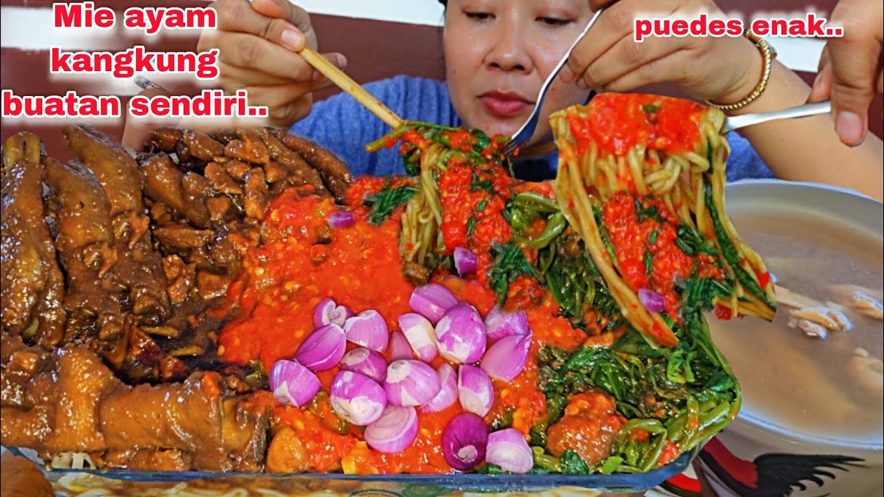 ENAK BANGET 🤤‼️MASAK MIE AYAM KANGKUNG .KANGKUNGNYA SAMPAI NAMBAH 🤤