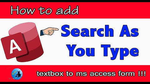 ms access search textbox | ms access search as you type | ms access