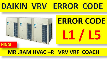 DAIKIN VRV ERROR  CODE  L1
