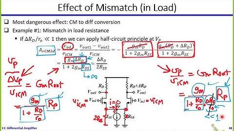 Analog ICs | Dr. Hesham Omran | Lecture 11 Part 5/6 | Differential Amplifier [Mismatch]