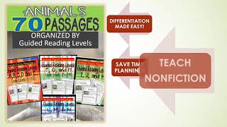 70 Leveled Guided Reading Passages Animals Levels A to N