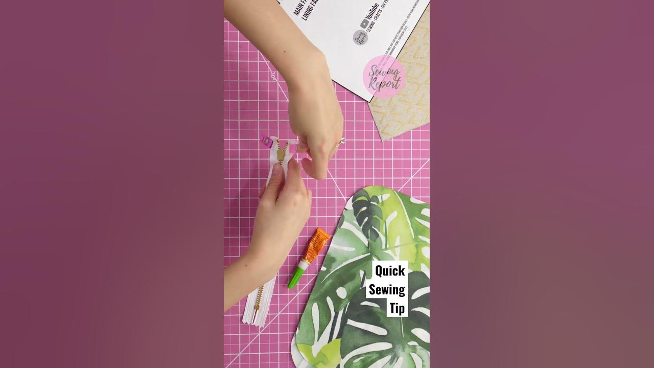Quick Sewing Tip 🧵 Super Glue + Zipper YouTube