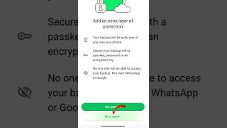 whatsapp chat backup encrypted safety setting #tech #whatsapp #viralshorts #trending #telugu