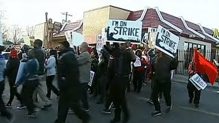 Workers protest for $15 minimum wage