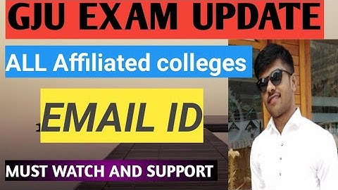Gju online exam all college mail id gju exam update 2022  gju all affiliated college email id