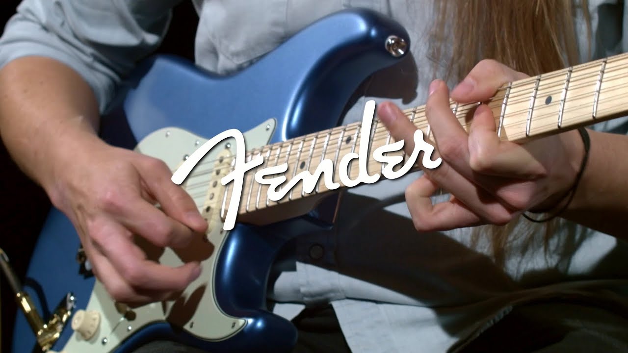 Fender American Performer Stratocaster MN, Satin Lake Placid Blue