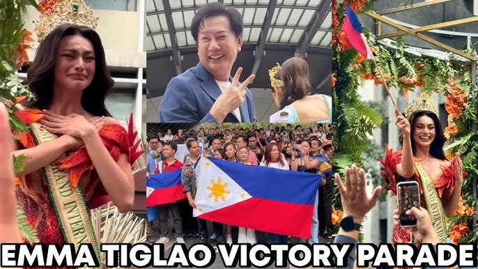 Miss Grand International Emma Tiglao Homecoming❤️Full Video Emma Tiglao  Victory Parade w/ Papa Nawat
