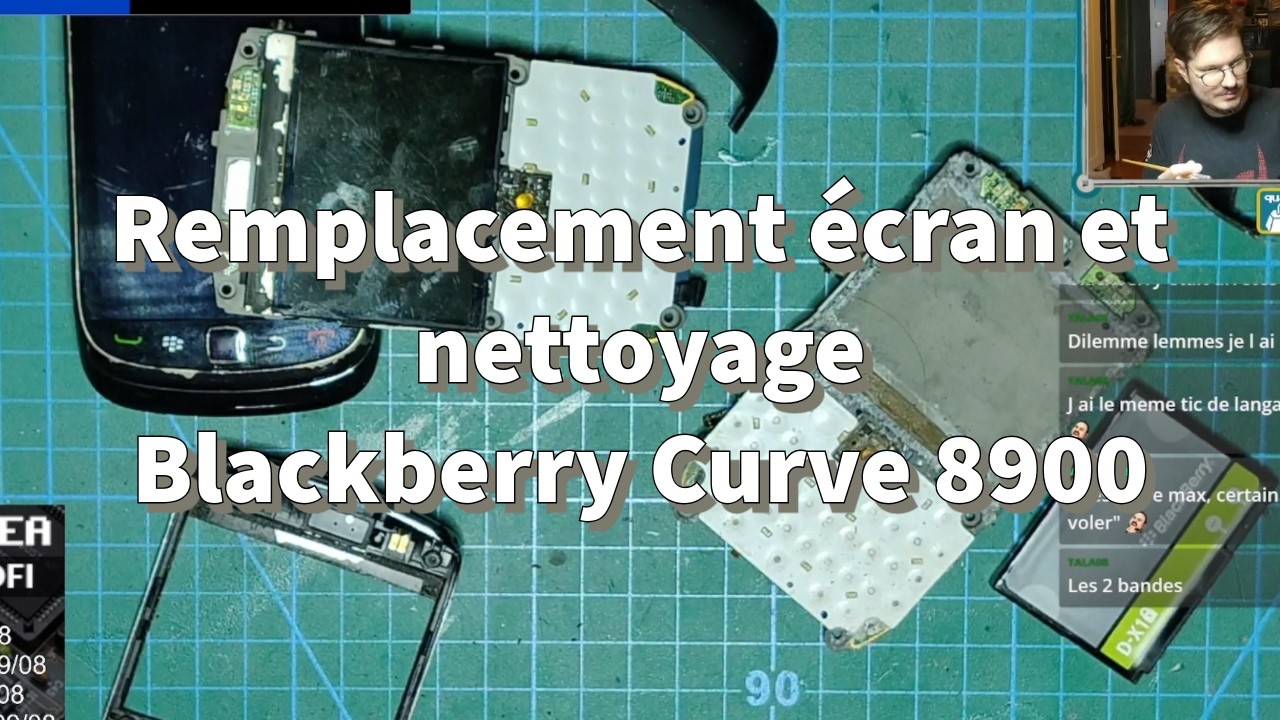 Remplacement écran et nettoyage Blackberry Curve 8900