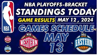 NBA PLAYOFF 2024 BRACKETS STANDINGS TODAY | NBA STANDINGS TODAY as of MAY 12, 2024 | NBA 2024 RESULT