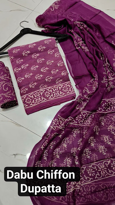 Dabu Chiffon Dupatta suit #viral #trending #dabuprint #wholesale #batik