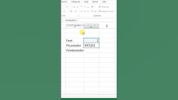 Convert Feet into Picometer in Microsoft Excel #pico #excel #shorts