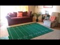 How to Make a Super Bowl Football Field Area Rug {DIY}
