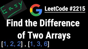 Find the Difference of Two Arrays - LeetCode #2215 - Python, JavaScript, Java, C++