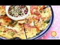 How to make Korean Seafood Pancake (Haemul Pajeon)! พิซซ่าเกาหลีซีฟู้ด 韓式海鮮蔥餅