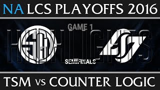 TSM vs CLG Game 1 Highlights, Semi final NA LCS Summer Playoffs 2016, Team Solomid vs CLG G1
