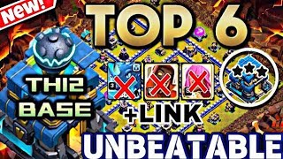 Th12 Most Powerful Top 6 Bases 2024 (With copy link ) | Th12 best base layouts | TH12 Base